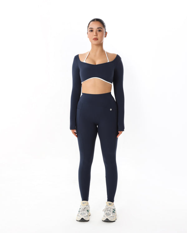 That Girl - Dark Blue Set - Leggings & Long Sleeve