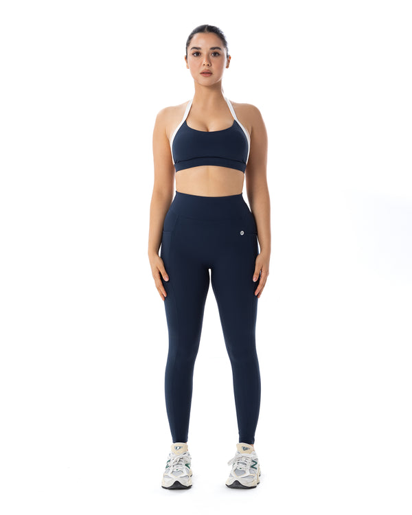 That Girl - Dark Blue Set - Leggings & Short Sleeve