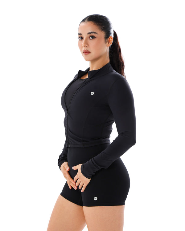 Snatched - Cropped Jacket - Black